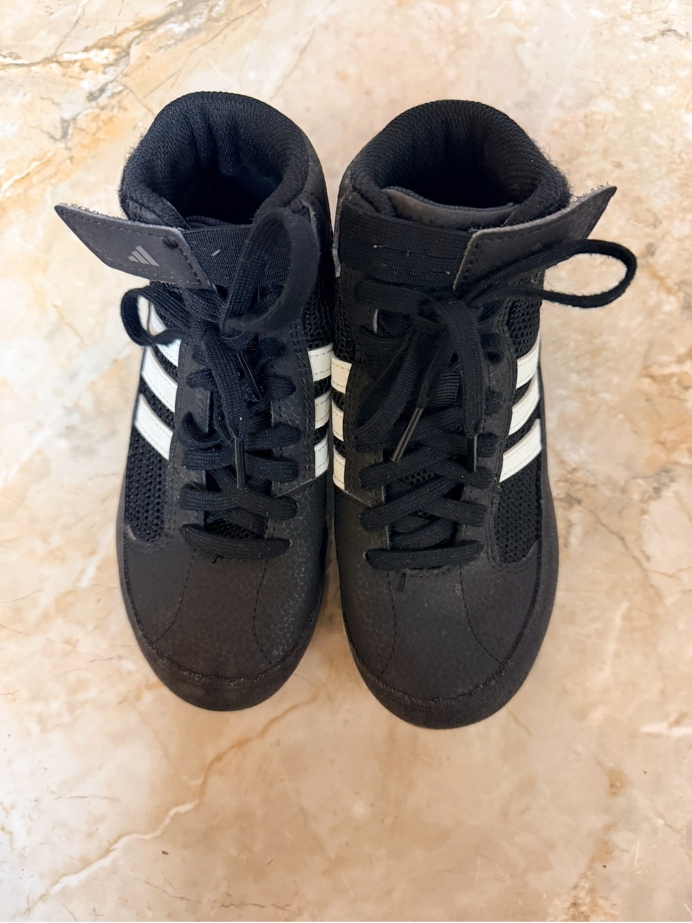 adidas Kids Black and White Wrestling Shoes